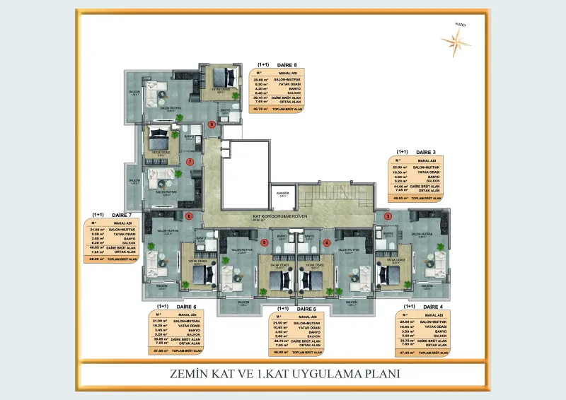 Ground-floor and first-floor plan